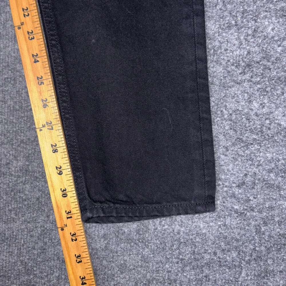 COS Jeans Mens 29x32 Black Regular Tapered Leg Mid Rise Cotton Button Fly